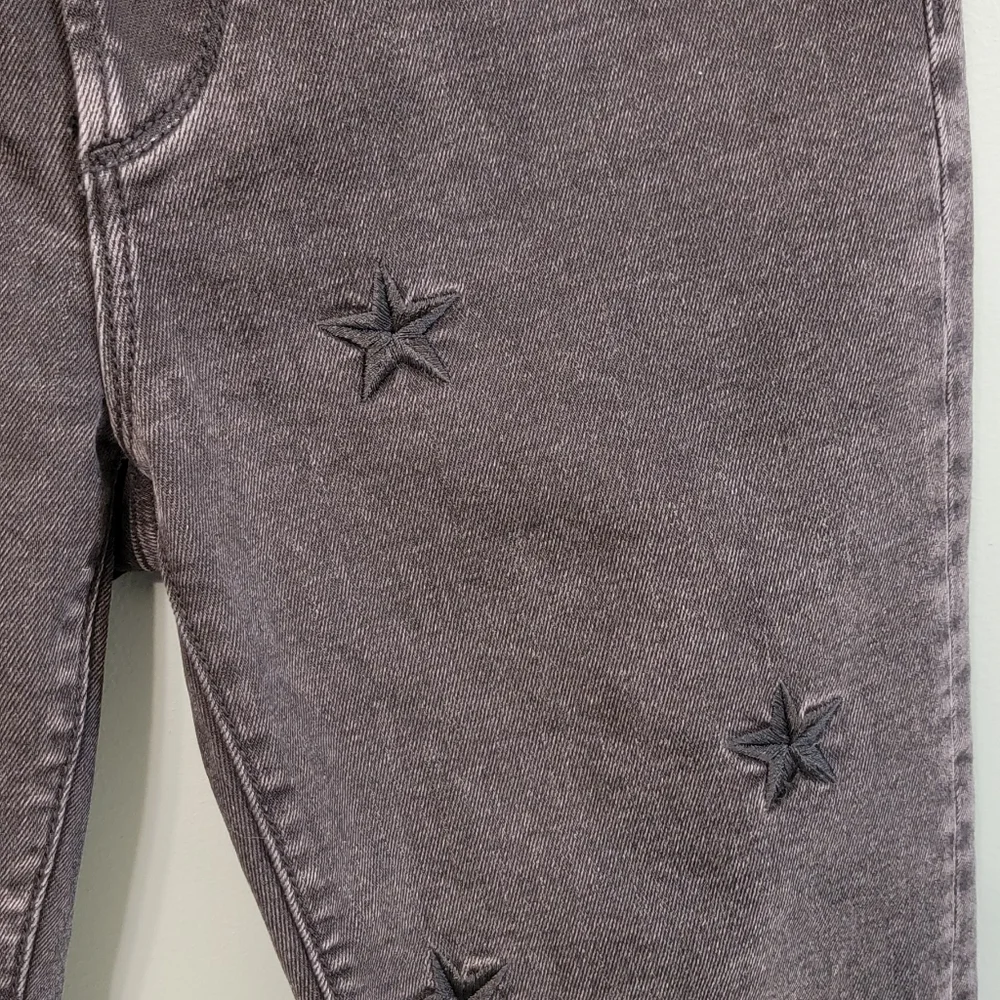Driftwood‎ Womens Gizelle Embroidered Star Black Skinny Ankle Fit Jeans Size 26